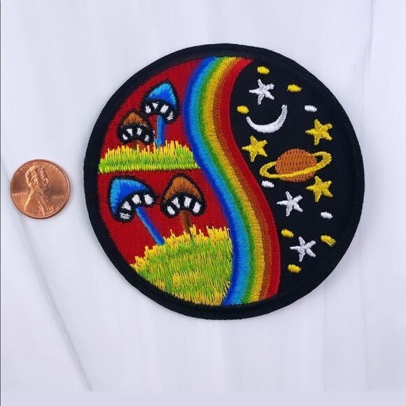 Cosmic Shrooms Embroidered Patch - Picture 3 of 4